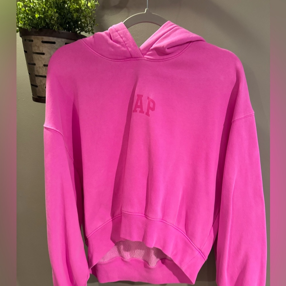 VintageSoft Crop Logo Hoodie